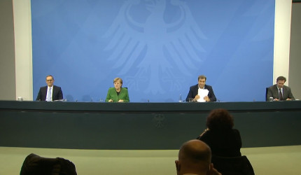 Bund-L&auml;nder-Beratungen mit Kanzlerin Merkel