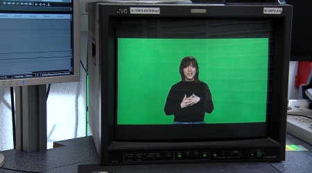 Katharina Poppei auf dem RTF.1-Monitor | Bildquelle: RTF.1