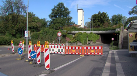 Bauarbeiten am Tunnel in der Rommelsbacher Stra&szlig;e | Bildquelle: RTF.1