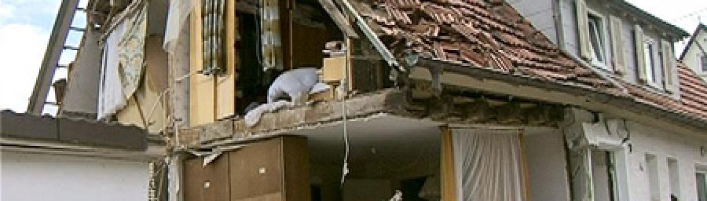 Zerst&ouml;rtes Wohnhaus in Rosenfeld | Bildquelle: RTF.1