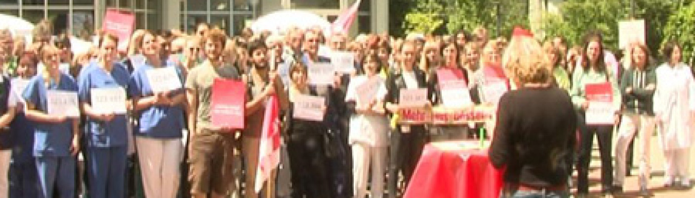 Krankenhausbesch&auml;ftigte streiken | Bildquelle: RTF.1
