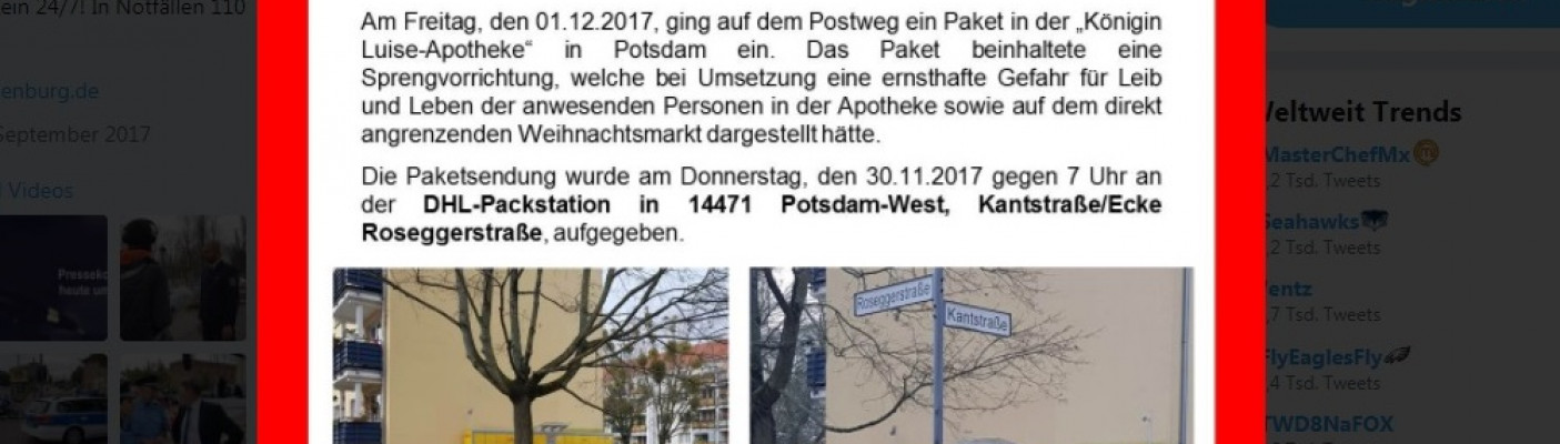 DHL Erpressung | Bildquelle: Polizei Brandenburg