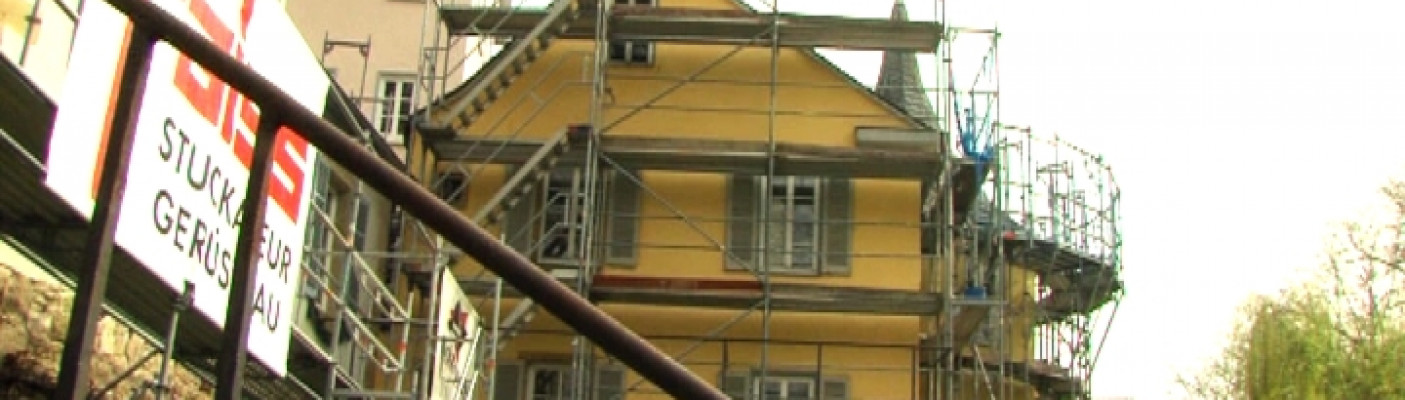 Renovierungsarbeiten am H&ouml;lderlinturm | Bildquelle: RTF.1