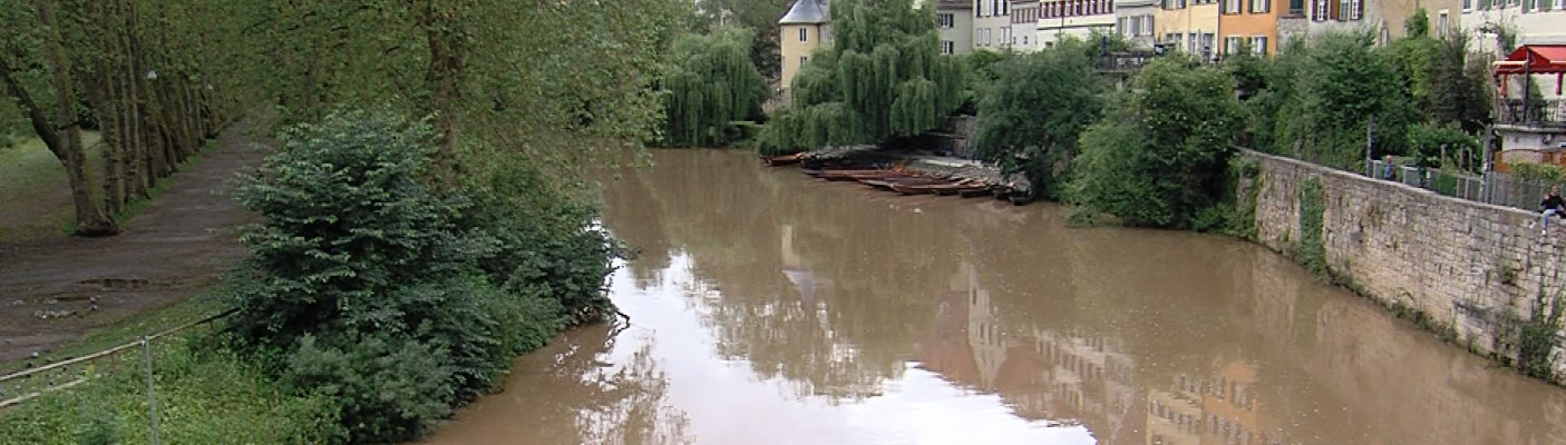 Hochwasser am Neckar in Tübingen | Bildquelle: RTF.1