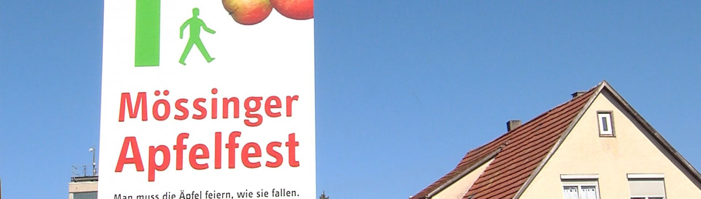 Schild zum Mössinger Apfelfest | Bildquelle: RTF.1