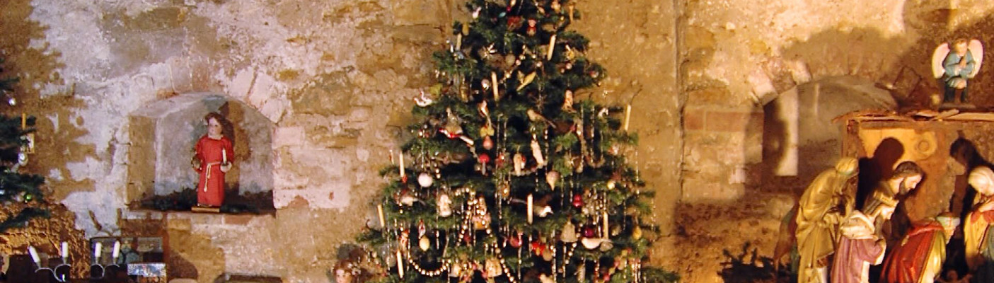 Weihnachtsschmuck von 1840 bis 1970 gibt es im Keller des Klosterhofs in Metzingen zu sehen. | Bildquelle: RTF.1