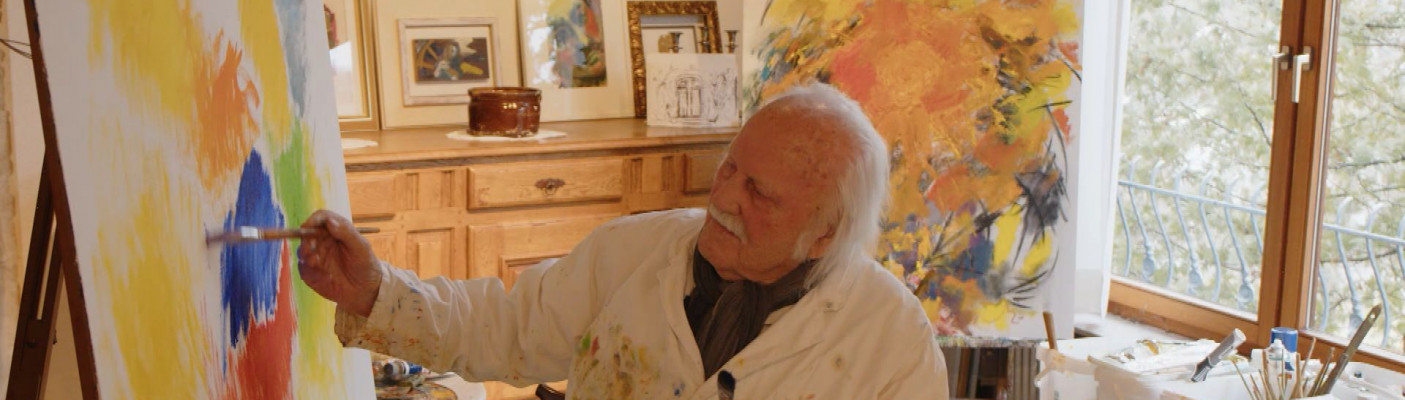 Manfred Luz bei der Arbeit im Atelier | Bildquelle: RTF.1