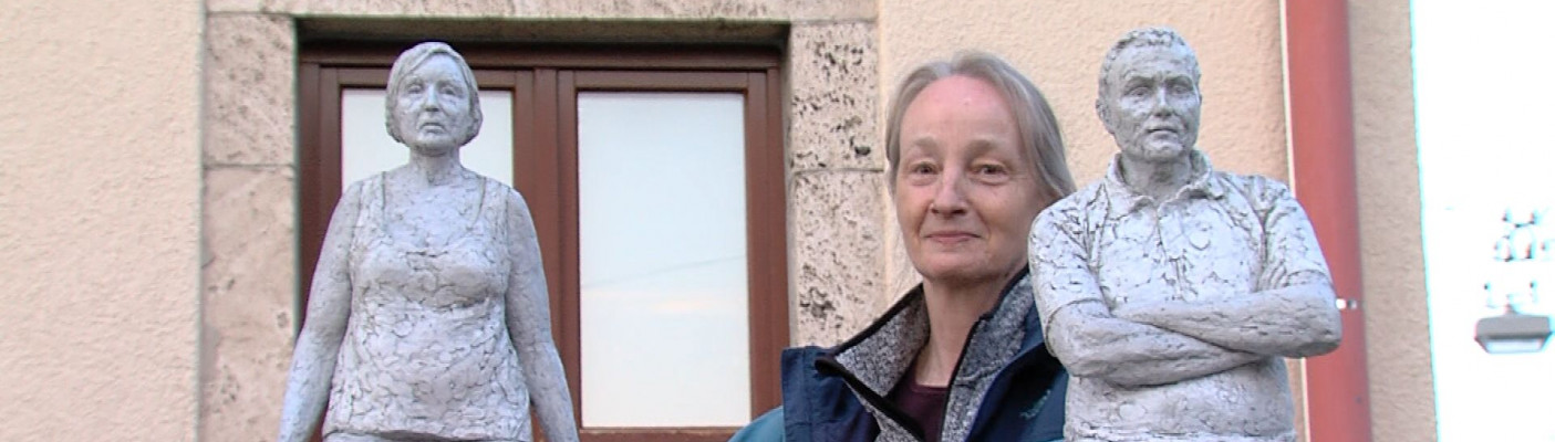 G&ouml;tz und Gisela, Kunstobjekte von Birgit Feil | Bildquelle: RTF.1