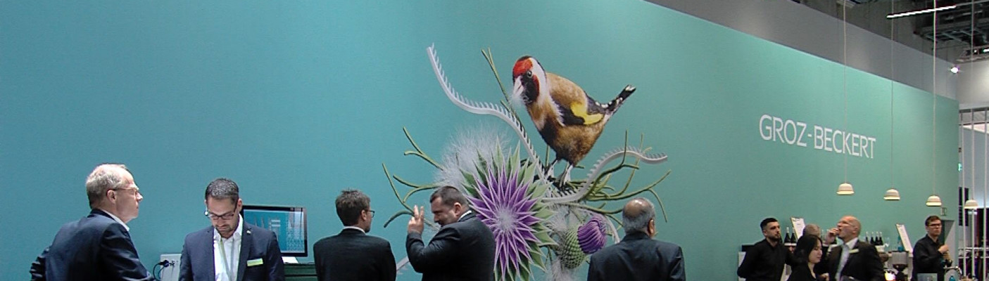 Stand von Groz-Beckert auf der Techtextil | Bildquelle: RTF.1