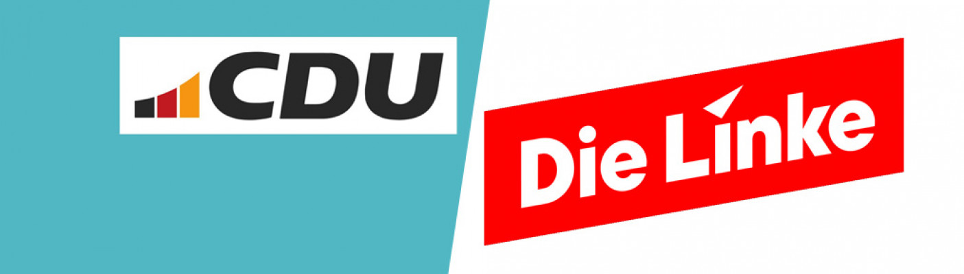 Grafik aus Logos der CDU und der Linken | Bildquelle: RTF.1