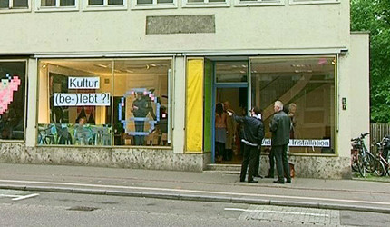 Kunstaktion in Tübingen