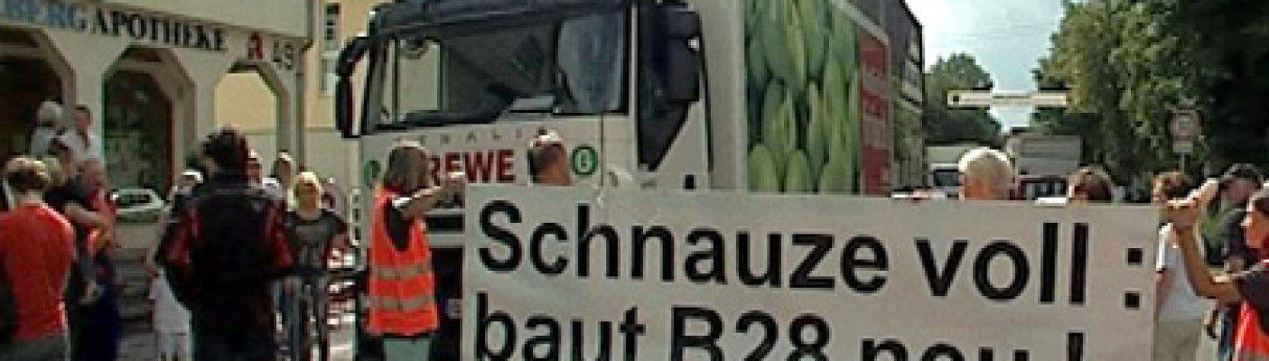 B28a in Hirschau wird blockiert | Bildquelle: RTF.1