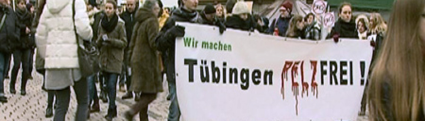 Demo gegen Tierpelze in Tübingen | Bildquelle: RTF.1