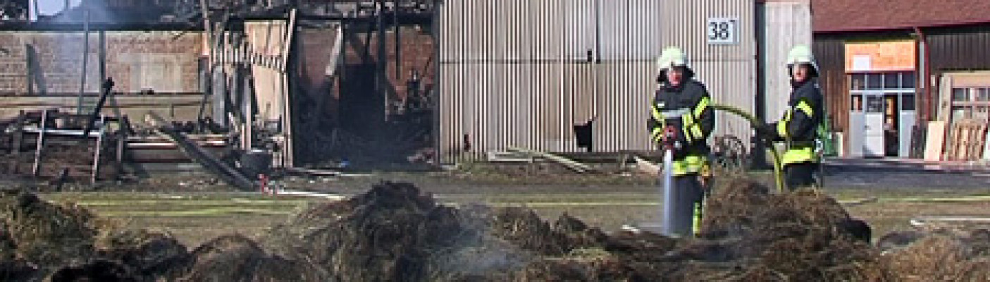 Großbrand einer Lagerhalle in Jettenburg | Bildquelle: RTF.1