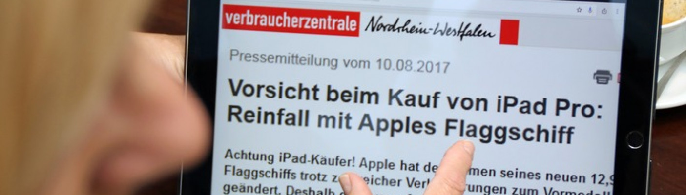 iPad | Bildquelle: obs/Verbraucherzentrale Nordrhein-Westfalen e.V.