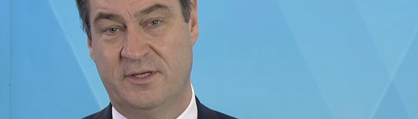 Bayerns Ministerpräsident Markus Söder | Bildquelle: Staatskanzlei/Videoansprache