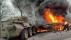Brennende russische Panzer 1 - in der Ukraine am 24.02.2022 | Bildquelle: Ukrainische Streitkräfte