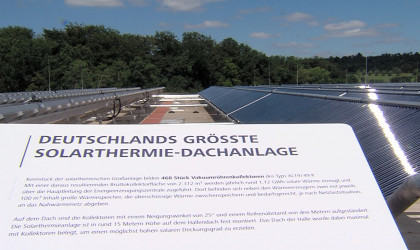 Solarthermieanlage auf Lagerhallendach von Alfred Ritter GmbH | Bildquelle: RTF.1